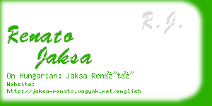 renato jaksa business card